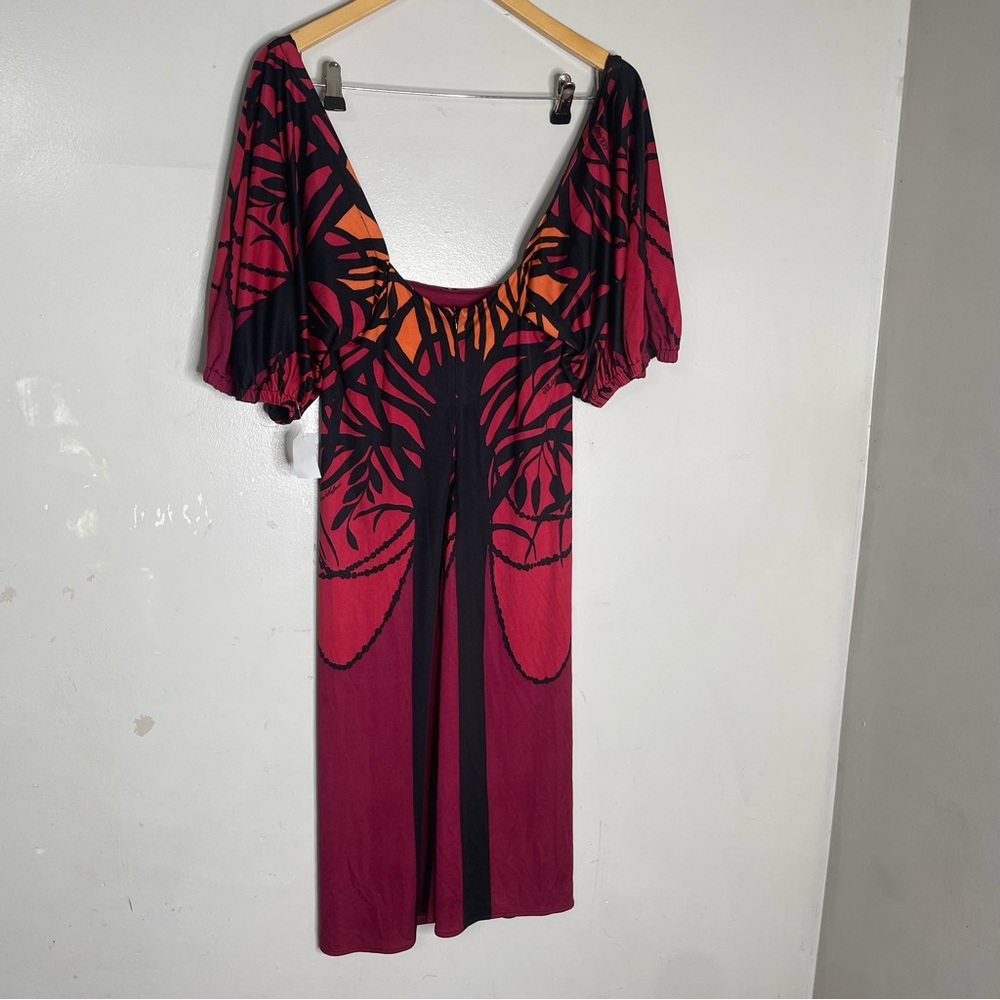 MARA HOFFMAN Silk Jersey Art Deco Tree Dress Size Medium $398‎ - Picture 3 of 5